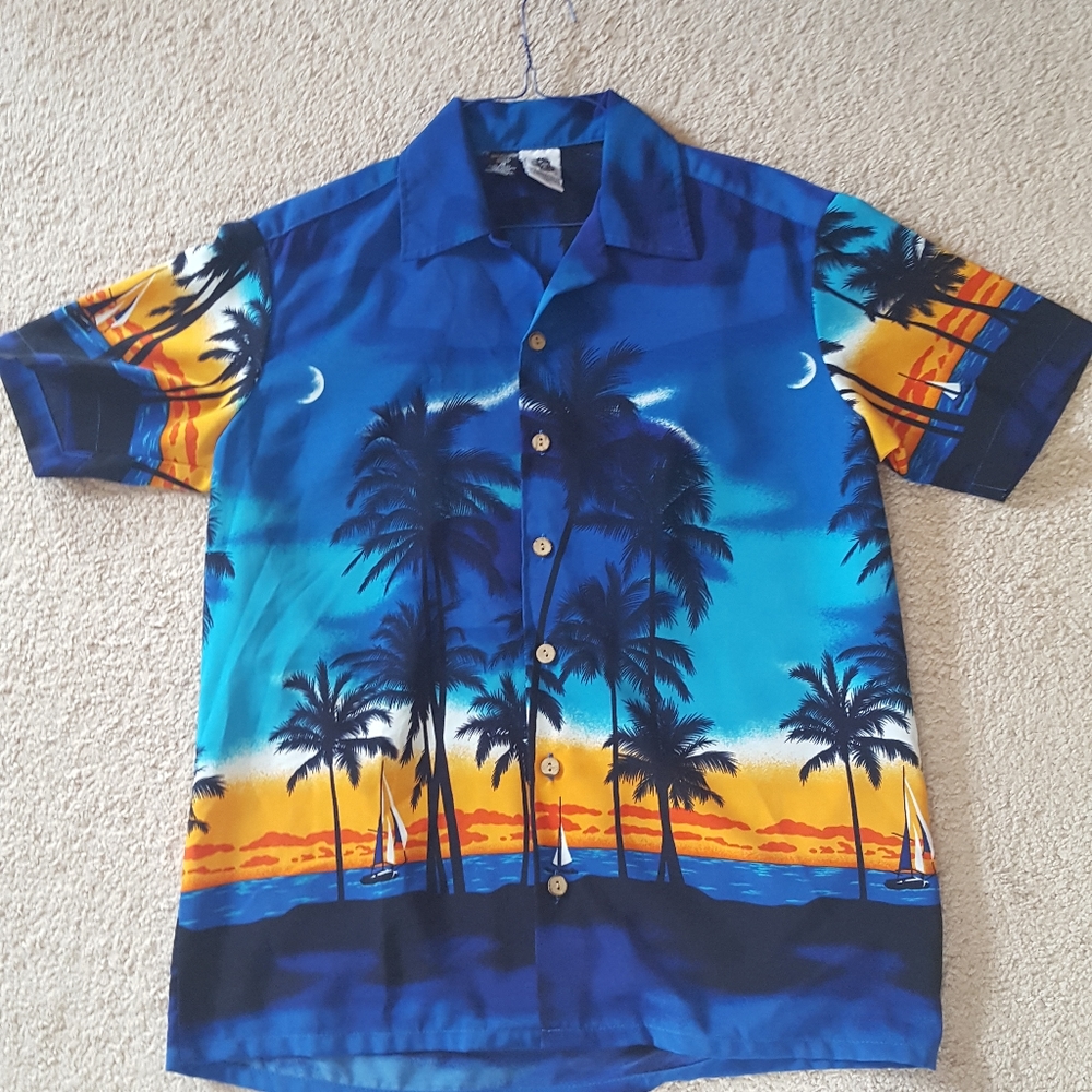 Vintage Kennington Beach Print Button Down